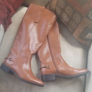 Sam & Libby Knee High Tan Boots